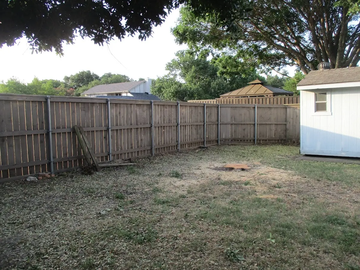 Cleared yard after professional tree removal in Mcdonough